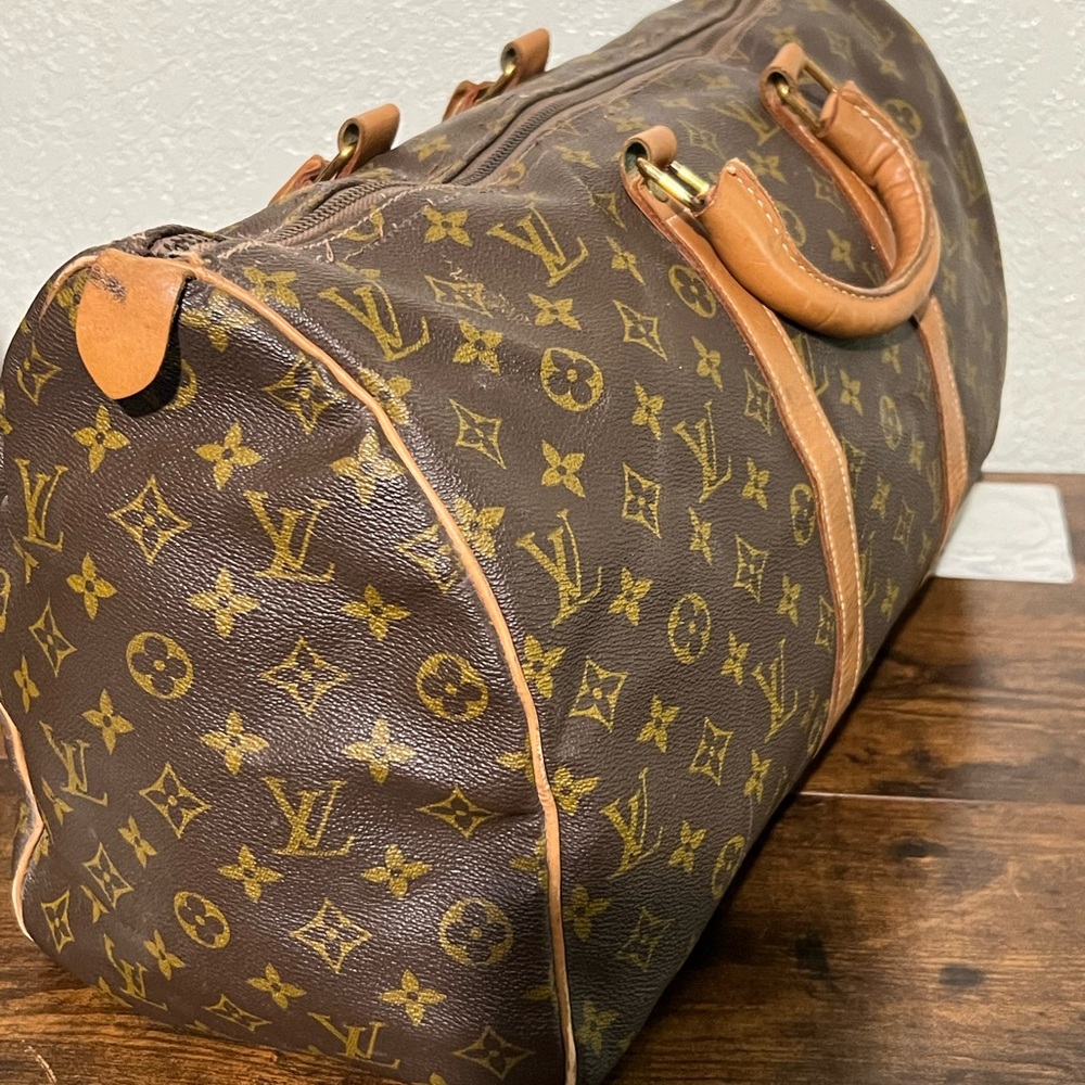 Brown Monogram Keepall-Inspired Travel Duffel 18”X 10”X 8”